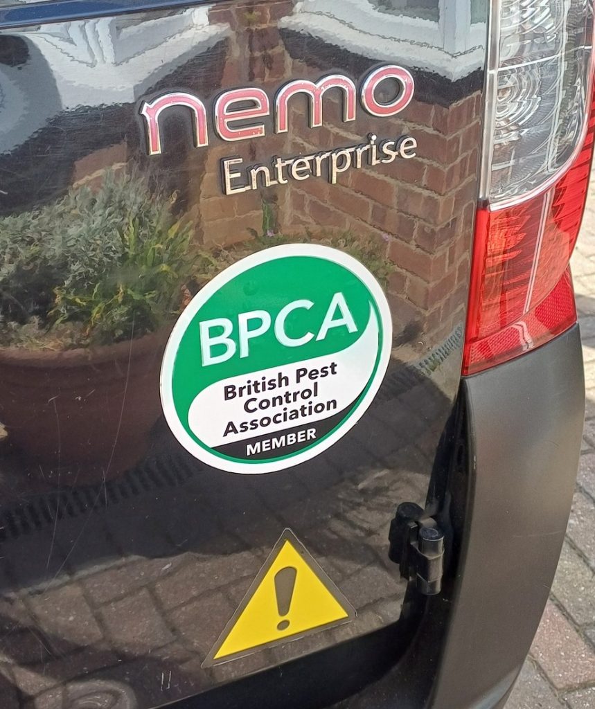 Van with sticker showing BPCA membership