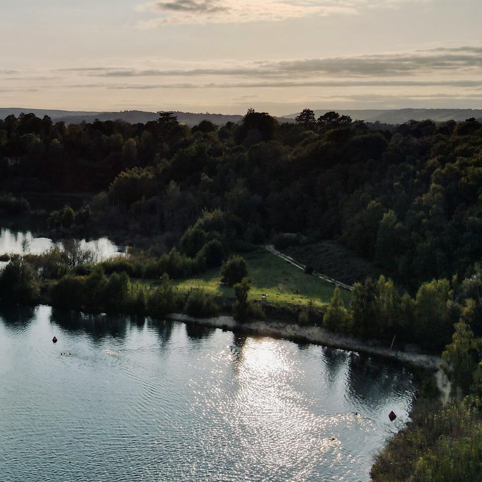 View of a large lake